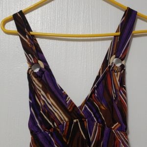 Heart Soul | Purple & brown maxi dress